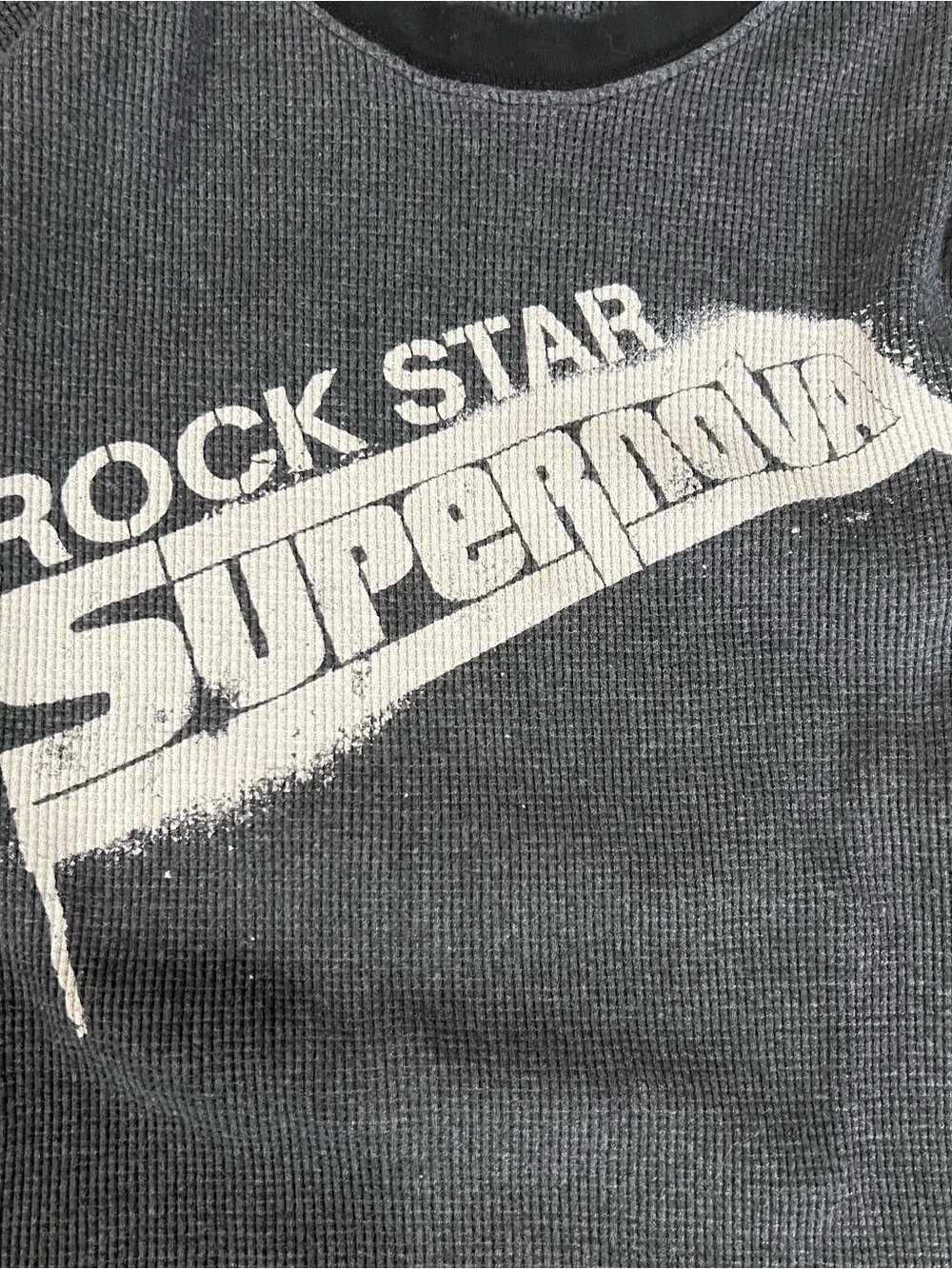 Rock Star Supernova Graphic thermal Tee — Black with White Print